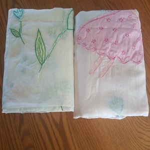 Sheer curtains Fairies & Flowers  Peach/pink